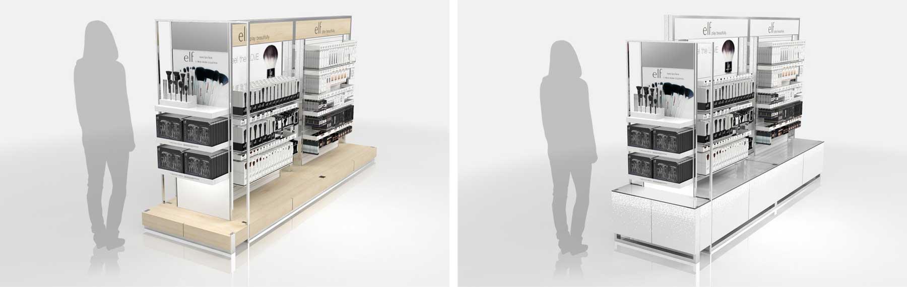e.l.f. Cosmetic Display refinement