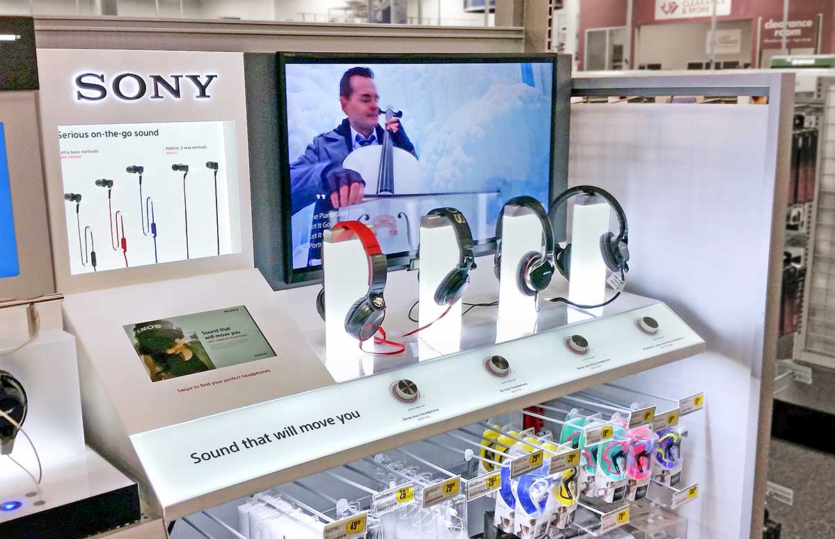Sony Cross Category Headphone Display concept